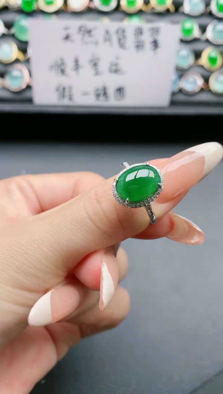 【闪购商品】翡翠戒指银S925镶嵌1111111