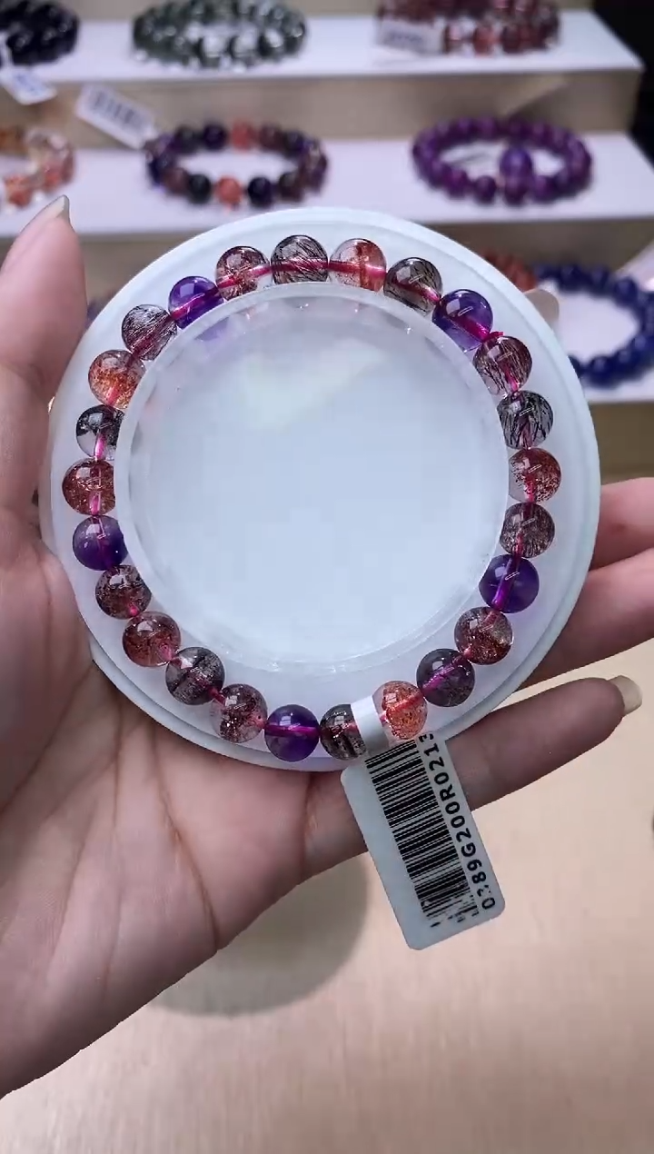 【闪购商品】水晶手链未镶嵌黑加仑超七单圈8m+