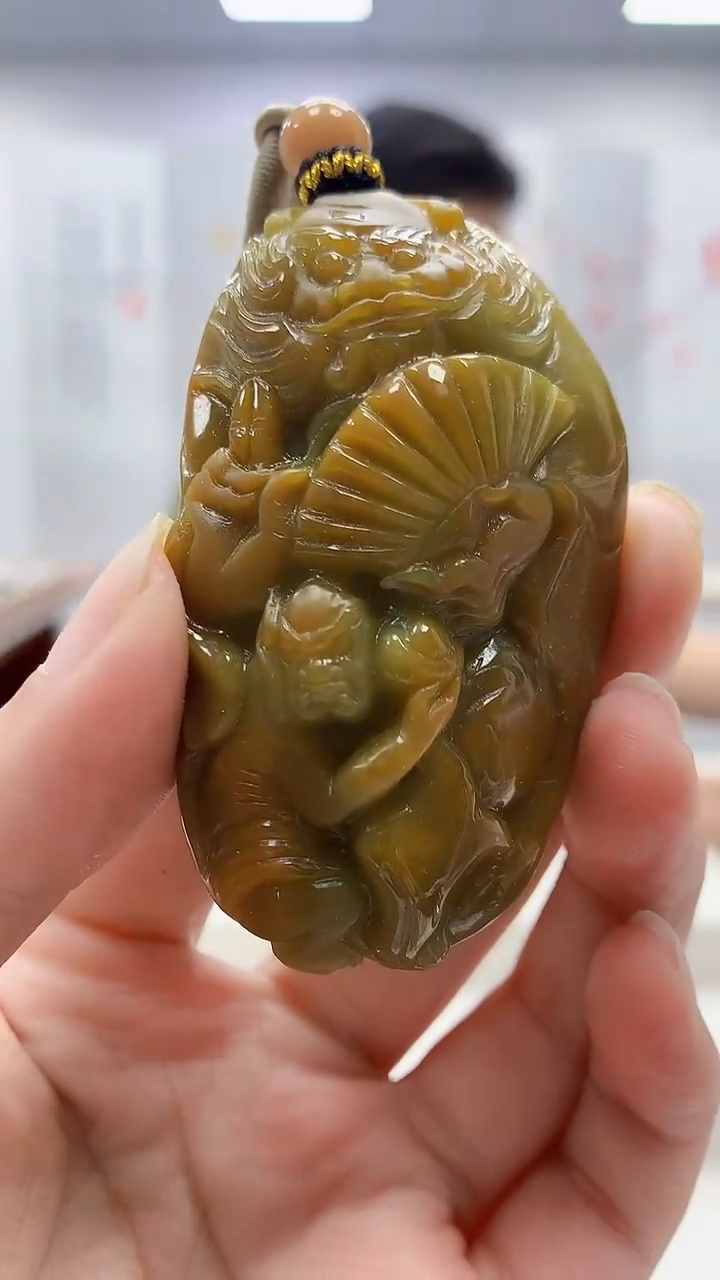定制翡翠未镶嵌4917ms-毛货挂件51