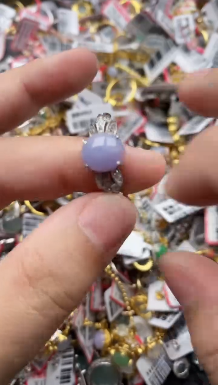 【闪购商品】翡翠戒指银S925镶嵌222222---9