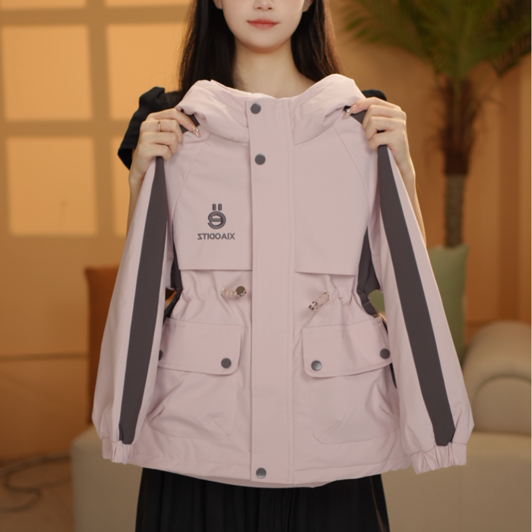 女童2025秋外套清新碎花纹路时尚外套QWT25172