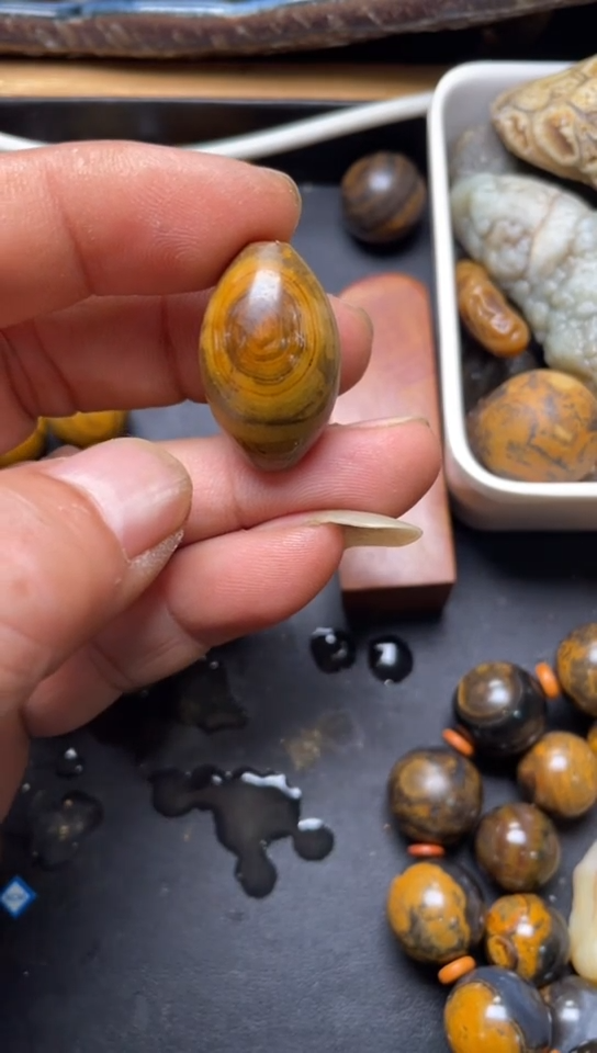 石材石材九眼页岩钱币石321