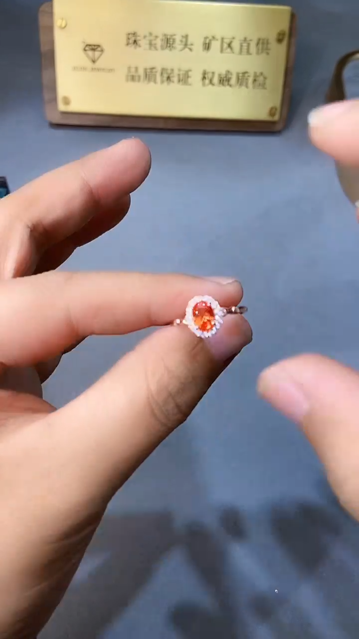 【闪购商品】彩色蓝宝石戒指银S925镶嵌354