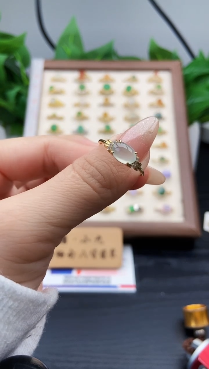 银S925镶嵌戒指翡翠12
