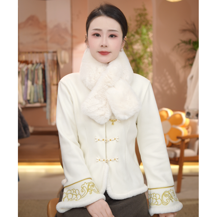 《 暖枫-围脖》2025年秋冬纯色简约仿獭兔毛保暖休闲百搭围脖