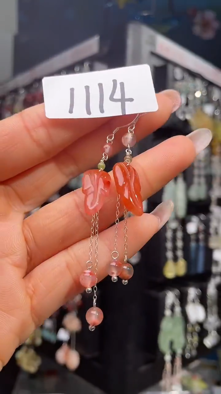 银S925镶嵌耳饰紫晶喜欢拍