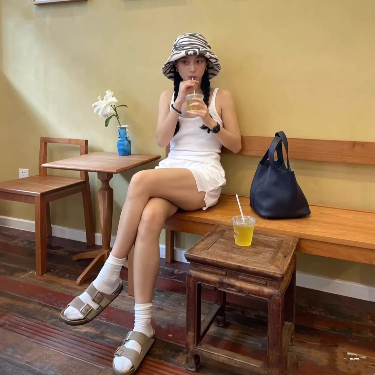 【大老板专属】二字带夏季舒适时尚中古软木软底透气女士凉拖