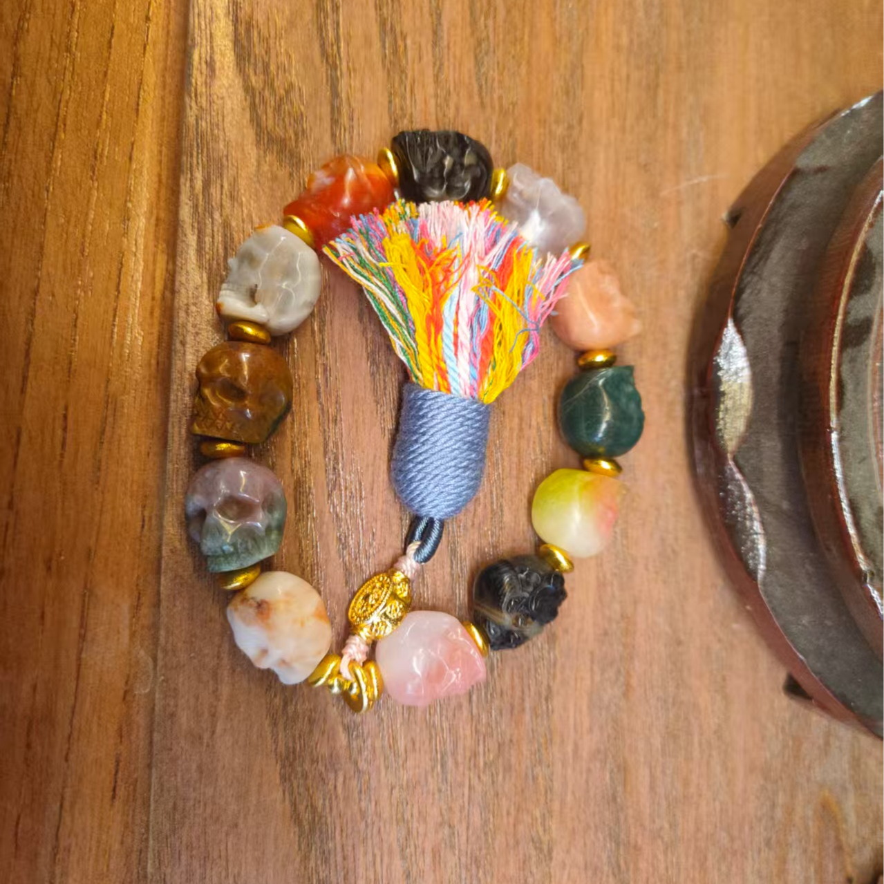 非金属布艺手链 多宝多色雕刻阵阵手串