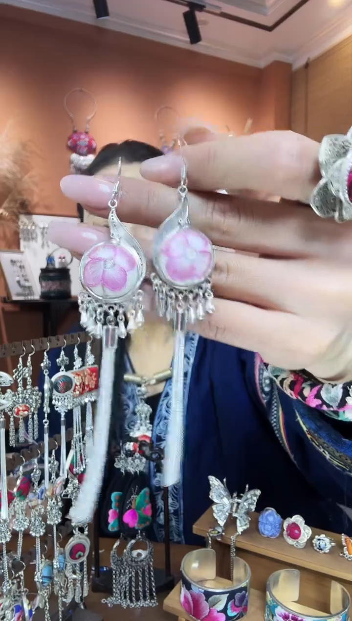 【闪购商品】织绣纯手工民族风耳环