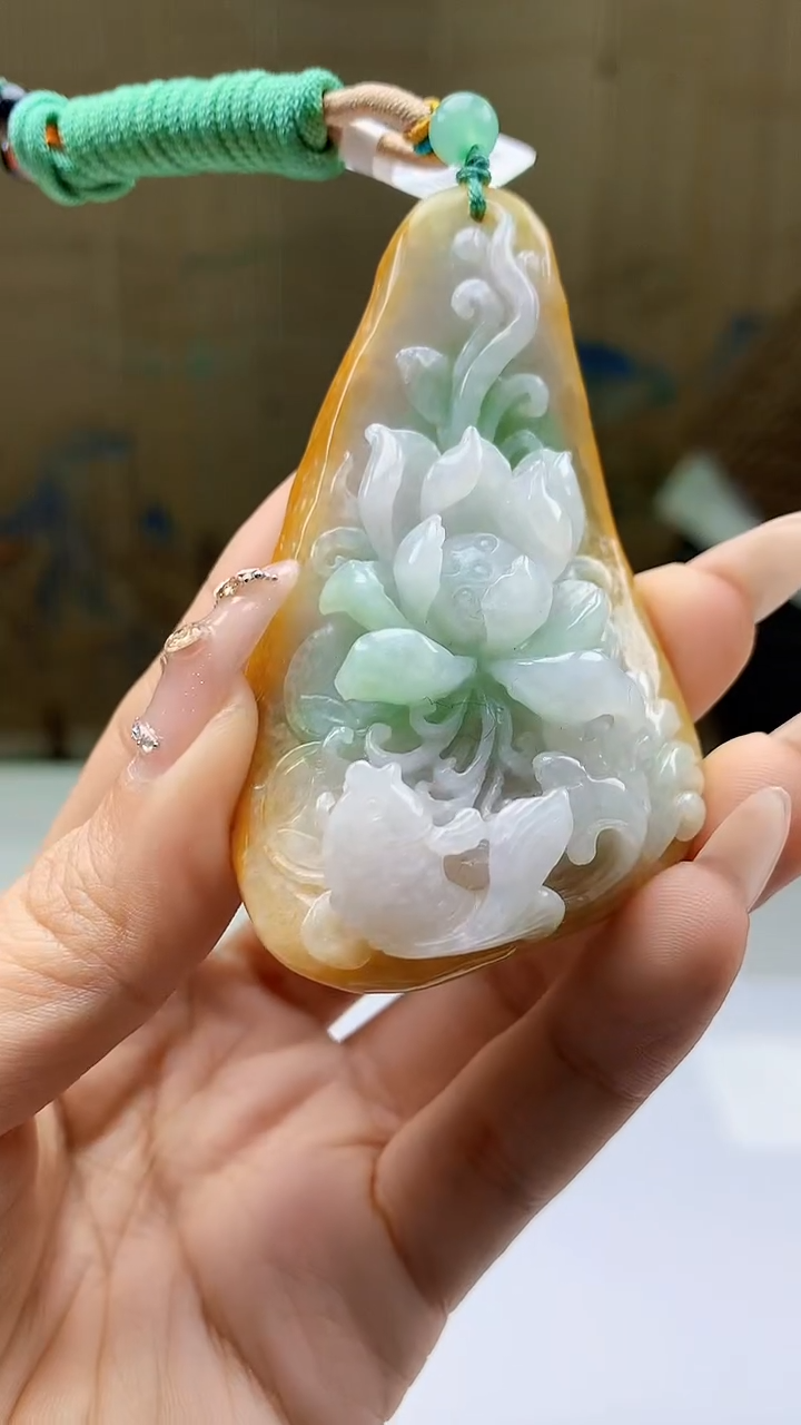 【闪购商品】定制翡翠未镶嵌4812ty-毛货挂件66