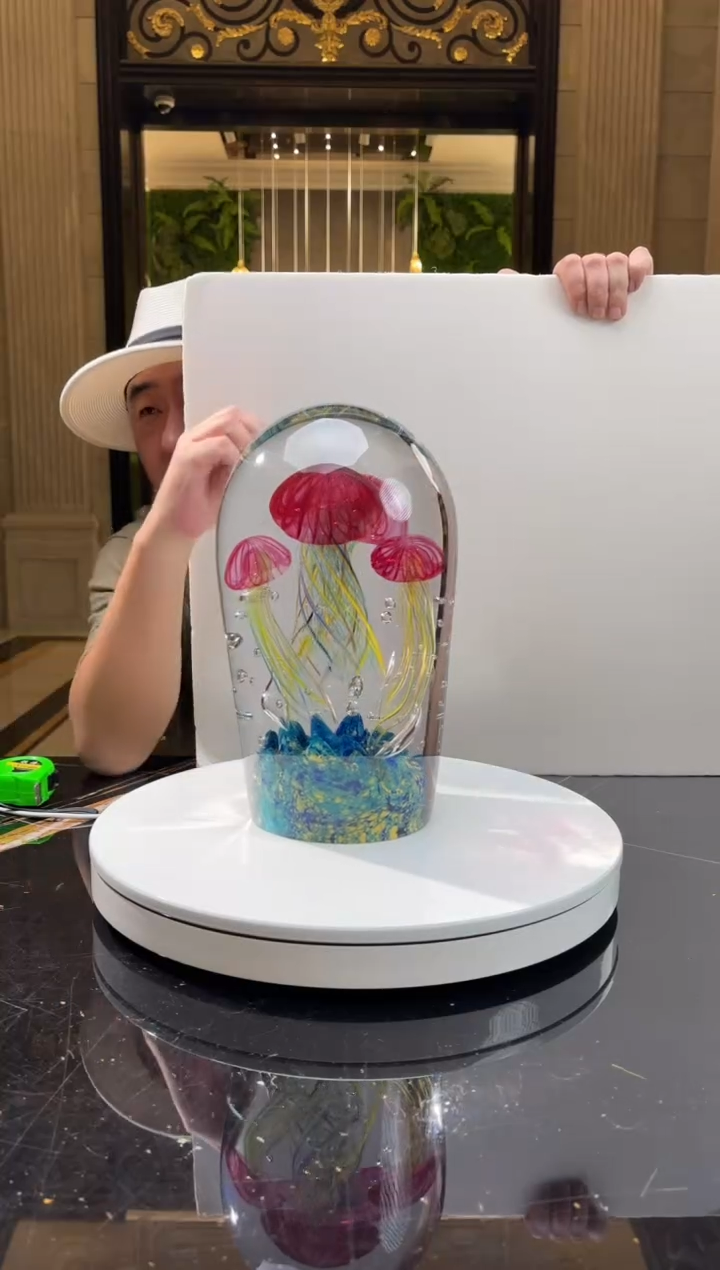 【闪购商品】茶宠四头金红水母艺术摆件