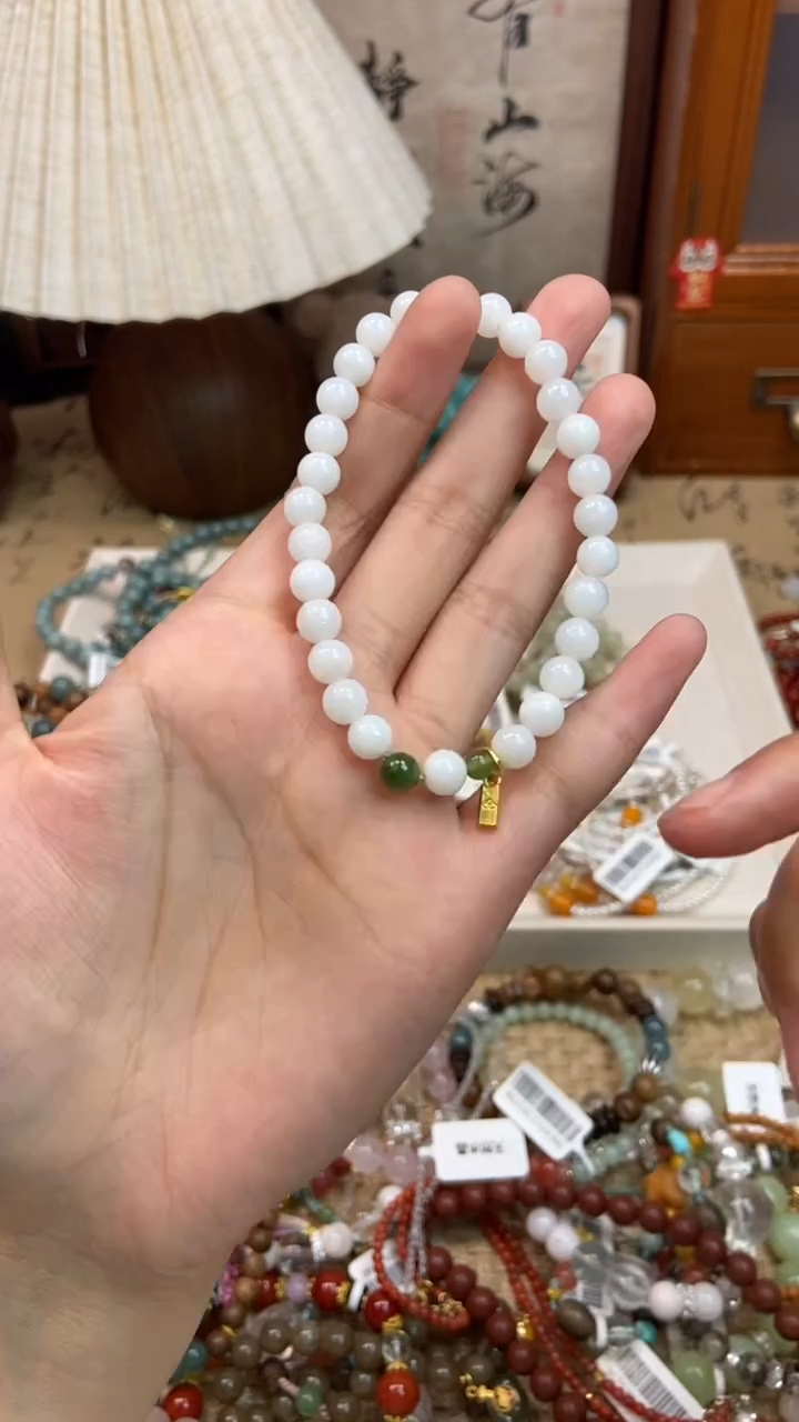 手饰和田玉银S925镶嵌328