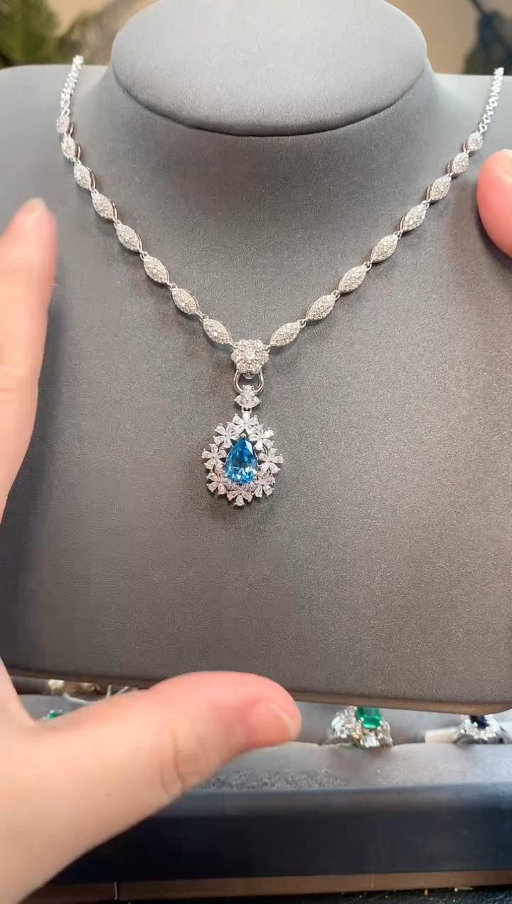 【闪购商品】托帕石套链银S925镶嵌托帕石