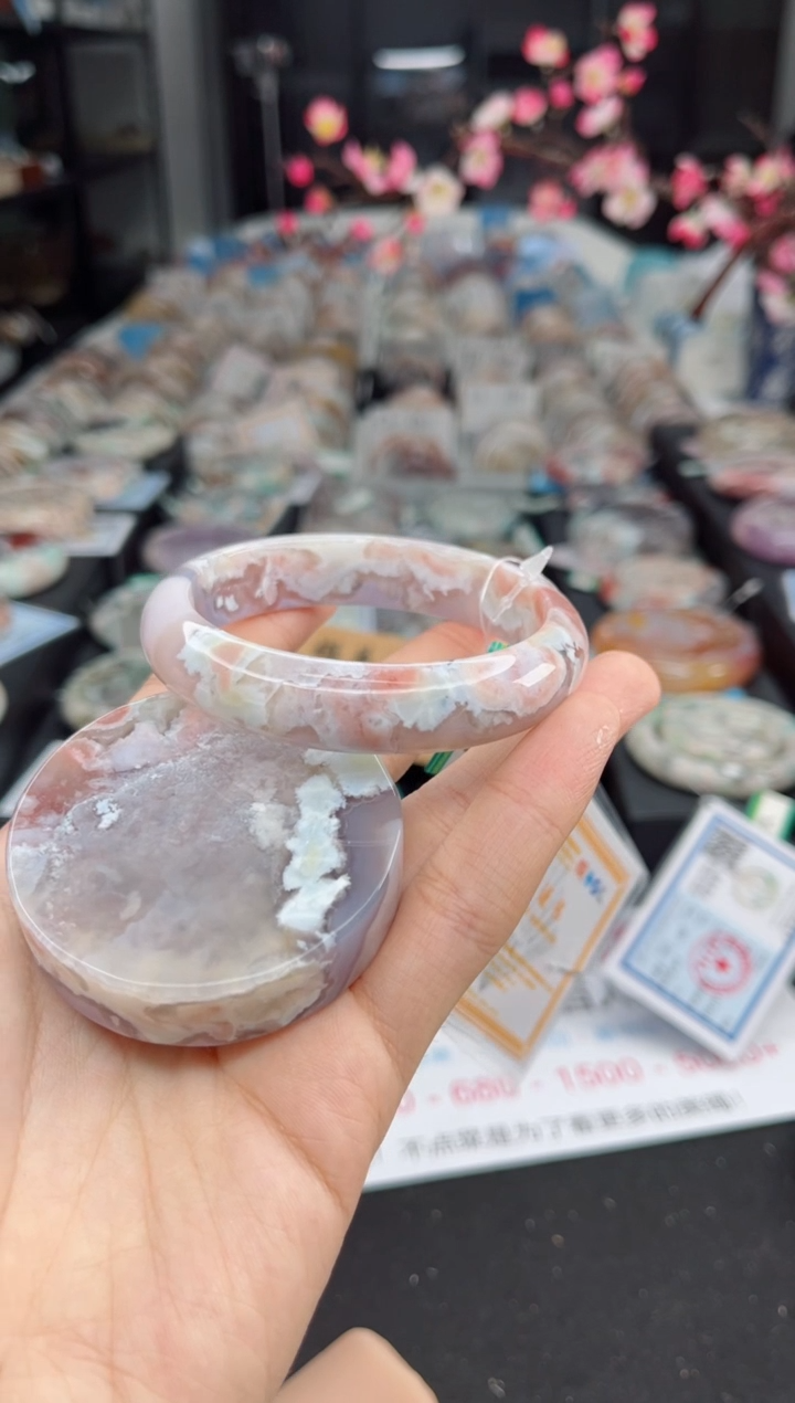 石英质玉未镶嵌手镯61圈口（赠送镯心）S9072