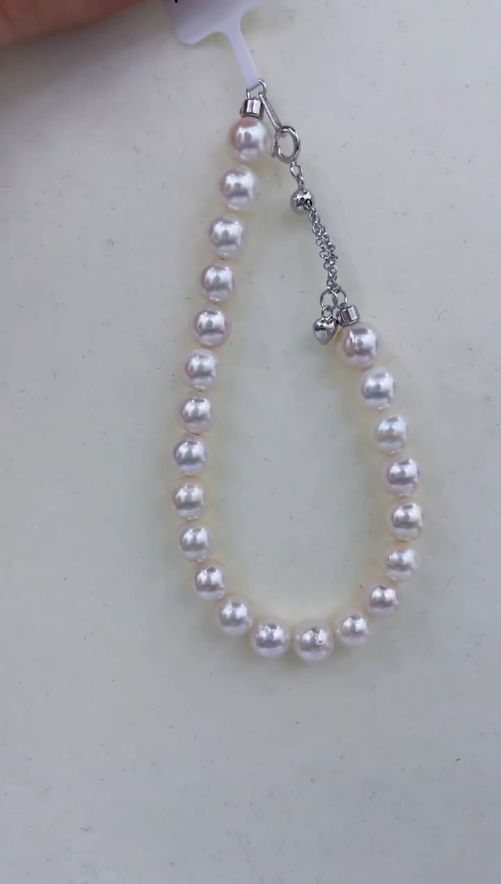 银S925镶嵌手链海水珍珠  