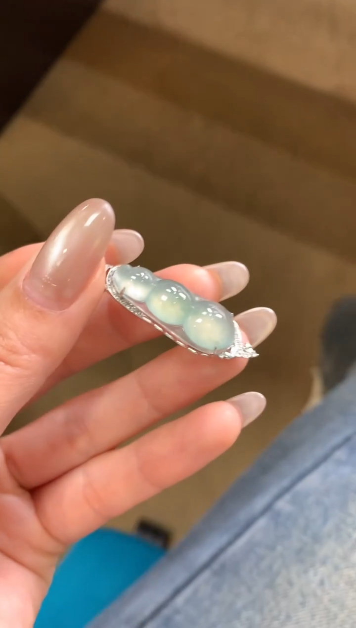 吊坠(不含链)18K金镶嵌翡翠翡翠