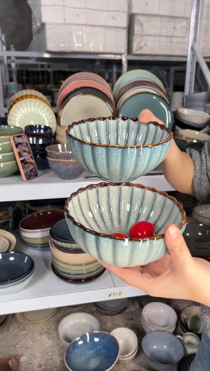陶瓷外贸尾货瑕疵满20包邮X2米饭碗Q2D