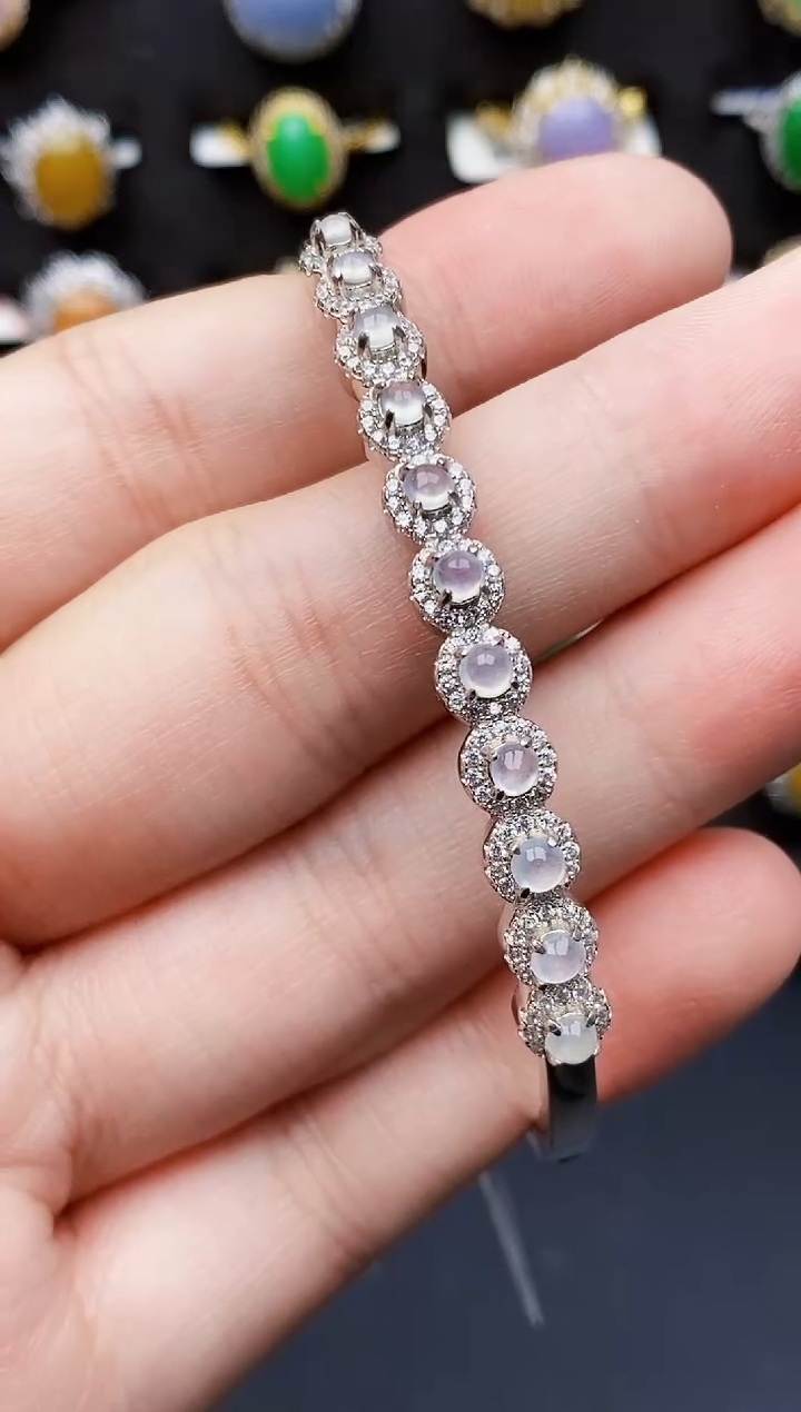 银S925镶嵌戒指翡翠3340