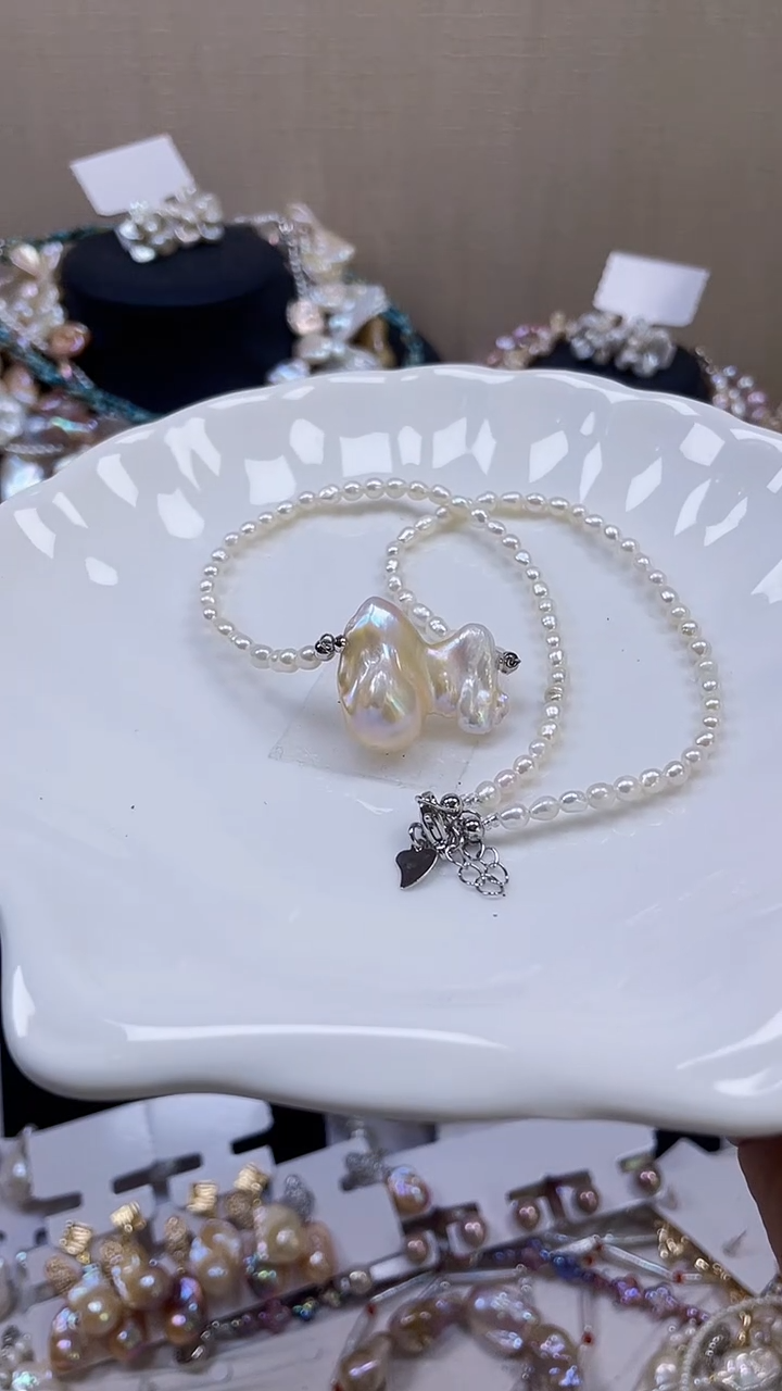 未镶嵌项链淡水珍珠【纯恬饰品】