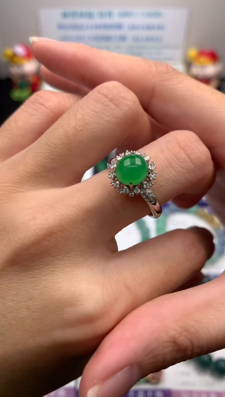 【闪购商品】定制翡翠18K金镶嵌模式推广期24小时鉴赏期