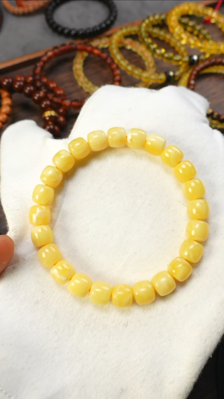 【闪购商品】蜜蜡手链未镶嵌2426/9mm蓝手串