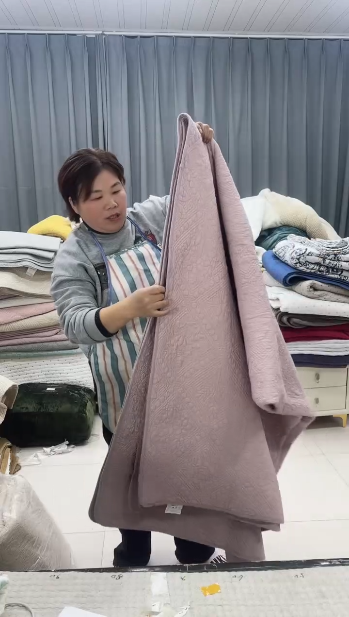 棉香芋绣花纯棉1.8*2.3