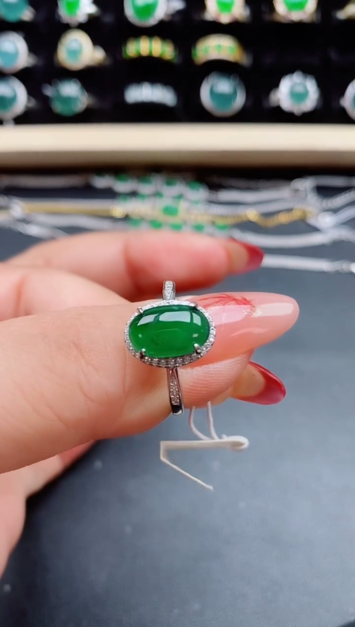 【闪购商品】翡翠戒指银S925镶嵌321321