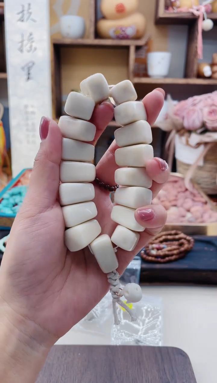 【闪购商品】菩提根/象牙果手串N218象牙果奶块单圈
