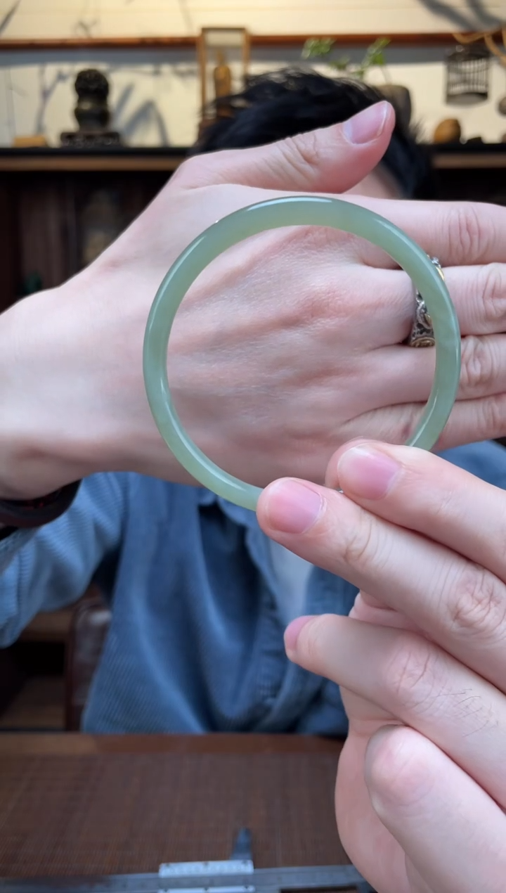 【闪购商品】和田玉手镯未镶嵌03晴水细镯HX59#