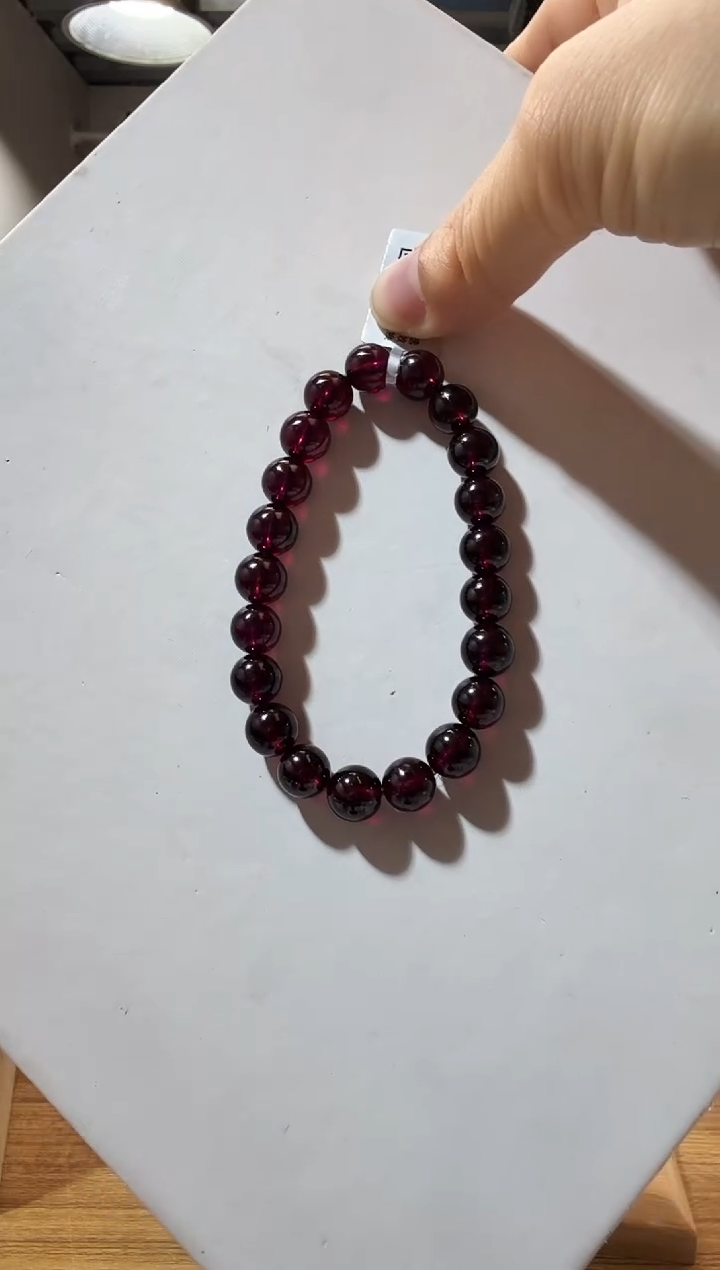 未镶嵌手链石榴石优0395 约9mm