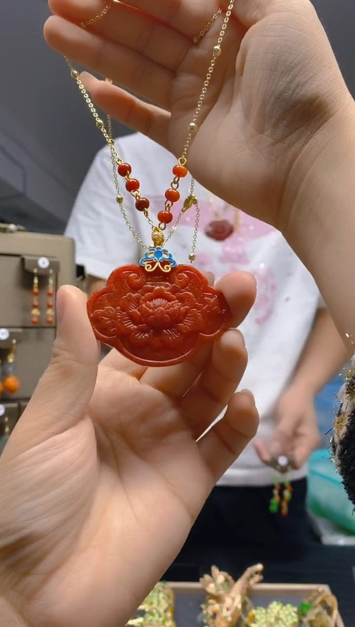 【闪购商品】翡翠耳饰合金0261翡翠锁骨链