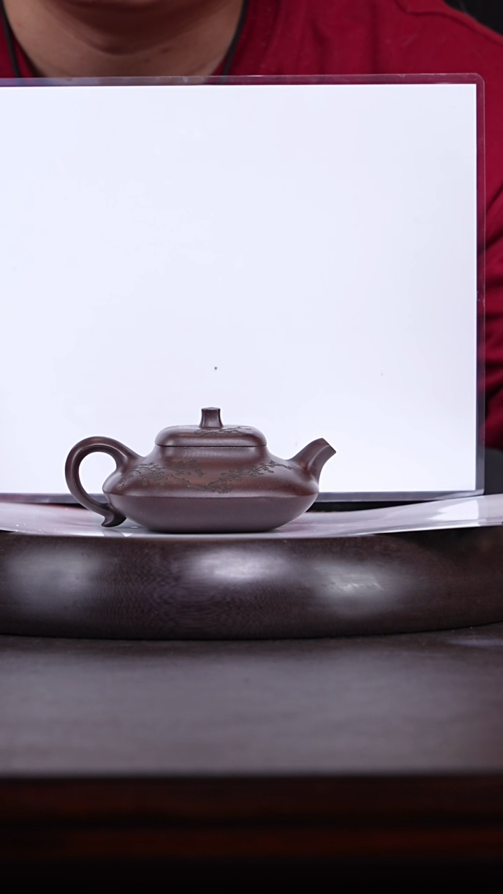 【闪购商品】紫砂茶壶姚黎明02-59冰窖紫泥四方合欢225c