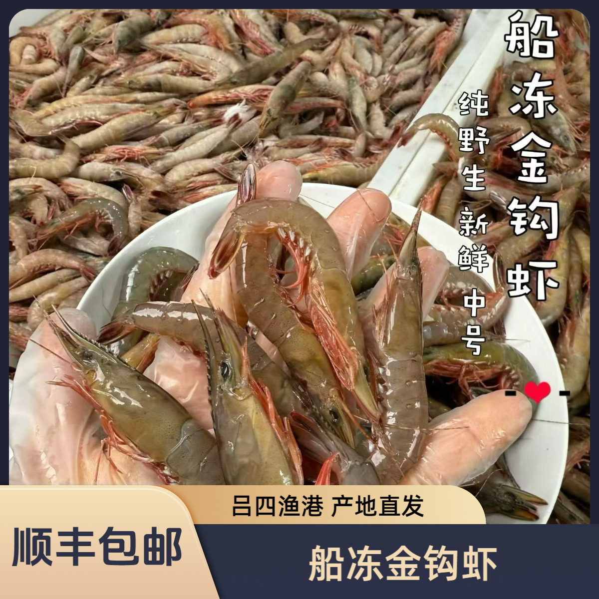 吕四渔港 船冻金钩虾 滑皮虾 顺丰包邮
