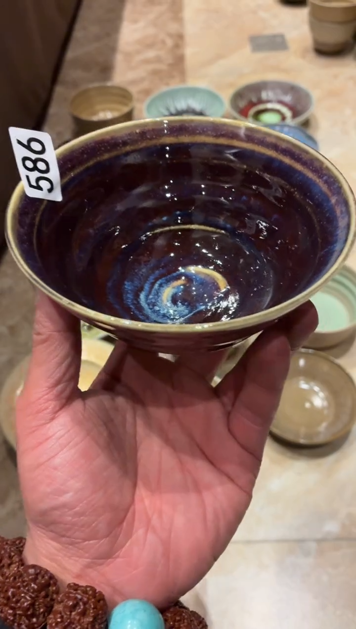 瓷片1*6586苏打银河紫米饭碗1个