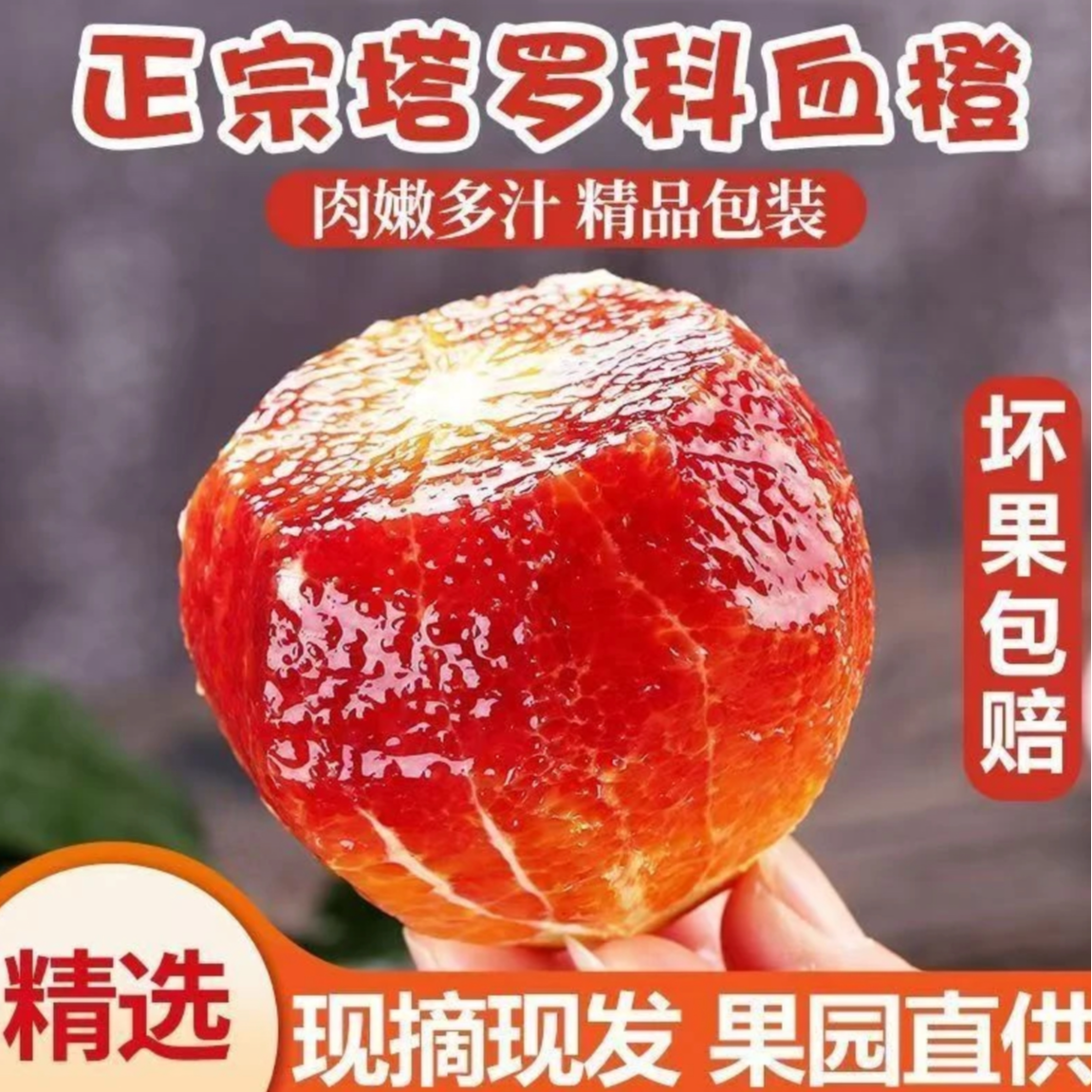 【正宗】资中塔罗科血橙 现采现发果园直发香甜多汁彩箱包装