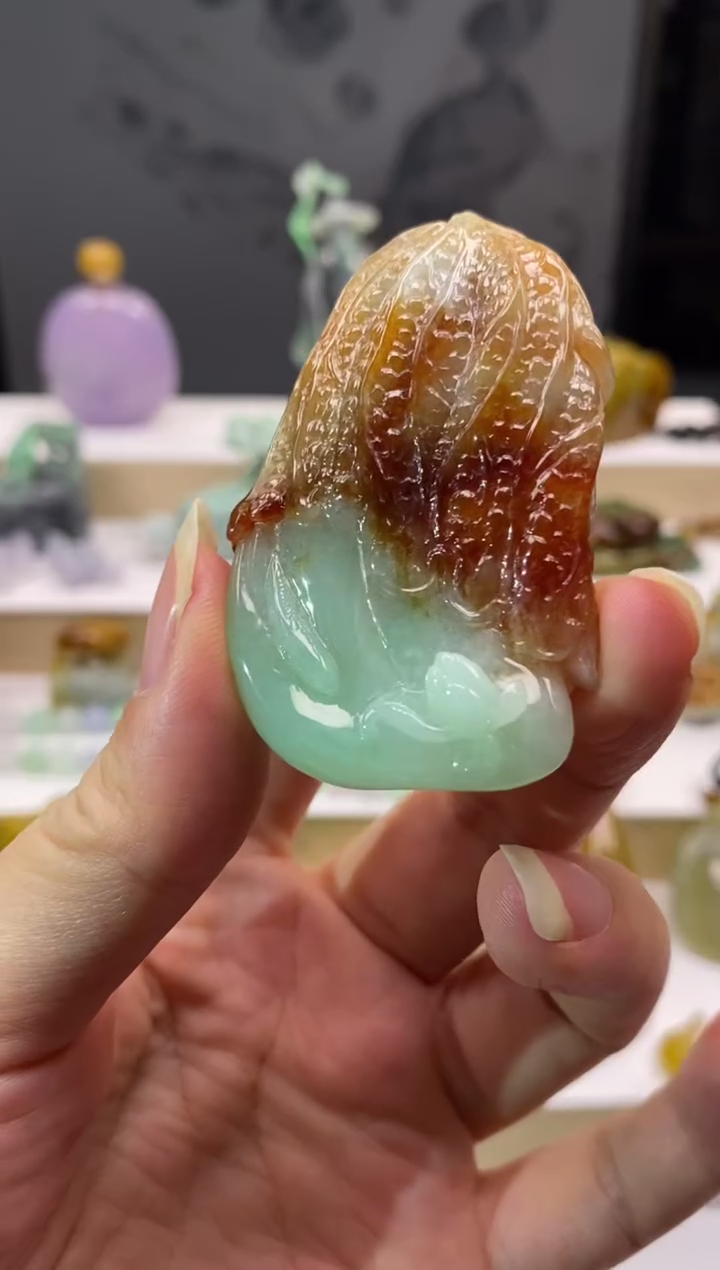 颈饰未镶嵌翡翠翡翠红翡风荷