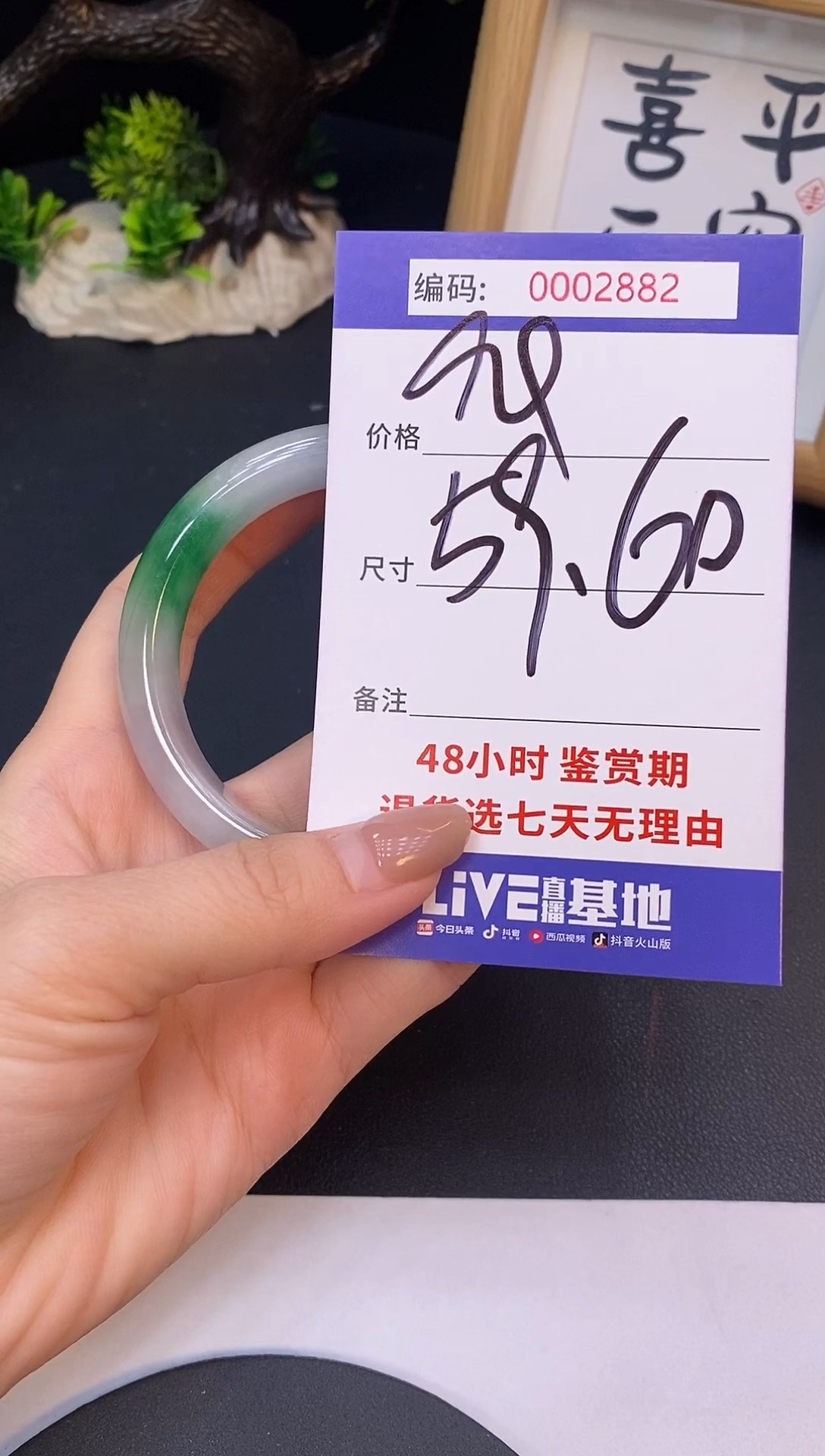 未镶嵌手镯翡翠0002882