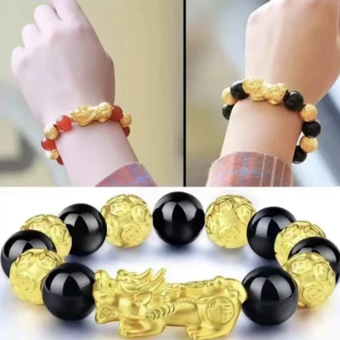 合金手链 【貔貅手串】男士男款时尚情侣精美镶嵌手工素款女款