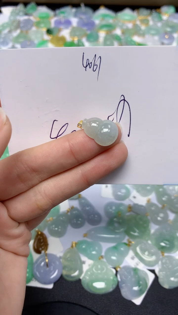 【闪购商品】翡翠颈饰18K金镶嵌 天然翡翠A货