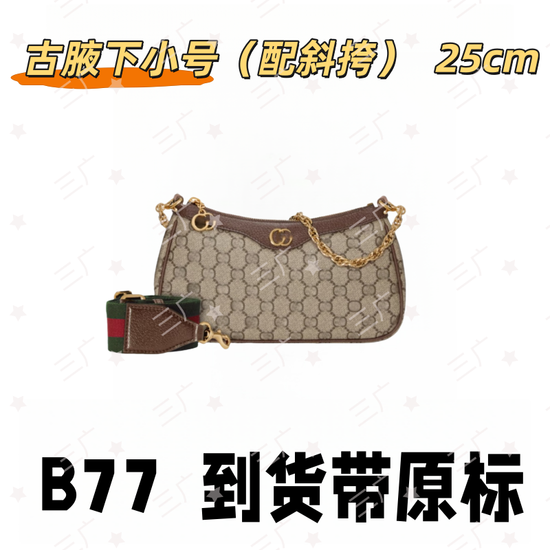 B77 古腋下小号配斜挎 25cm【 轻奢高仿国货】【有礼盒】【无需DIY】