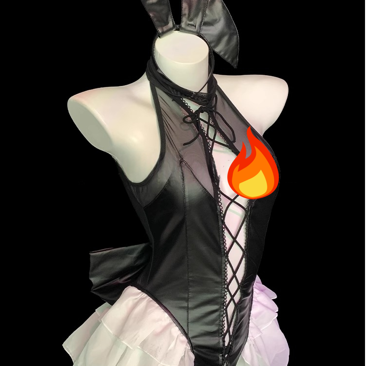 「禁欲兔」专属80-200大码性感内衣性感睡裙套装趣味漆皮睡衣家居服