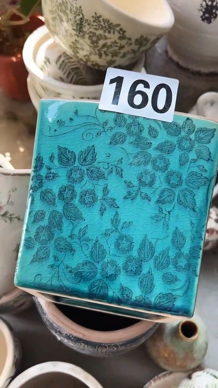 【闪购商品】陶瓷微瑕花盆高15.5cm内口14.5cm