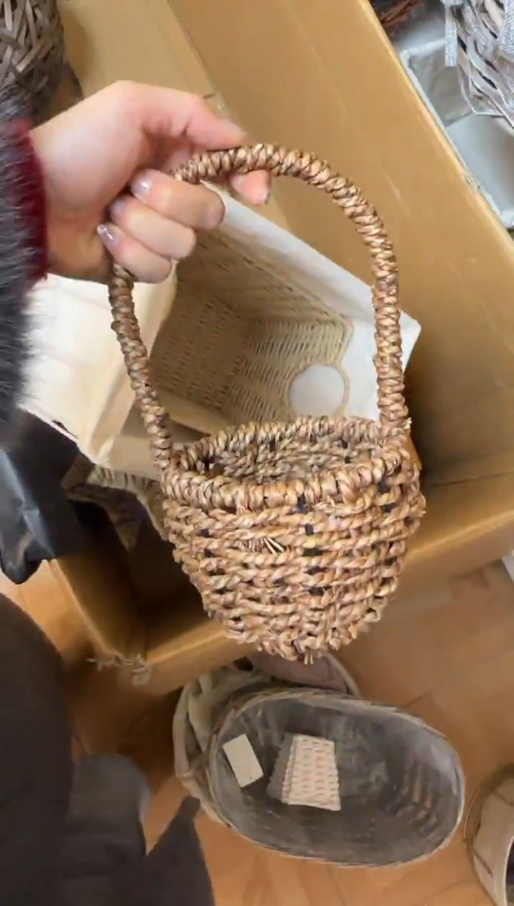 梓*墨微瑕捡漏编织小篮