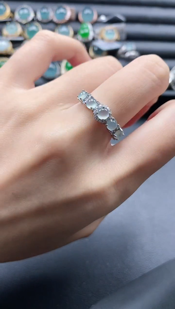 【闪购商品】翡翠戒指银S925镶嵌1111-