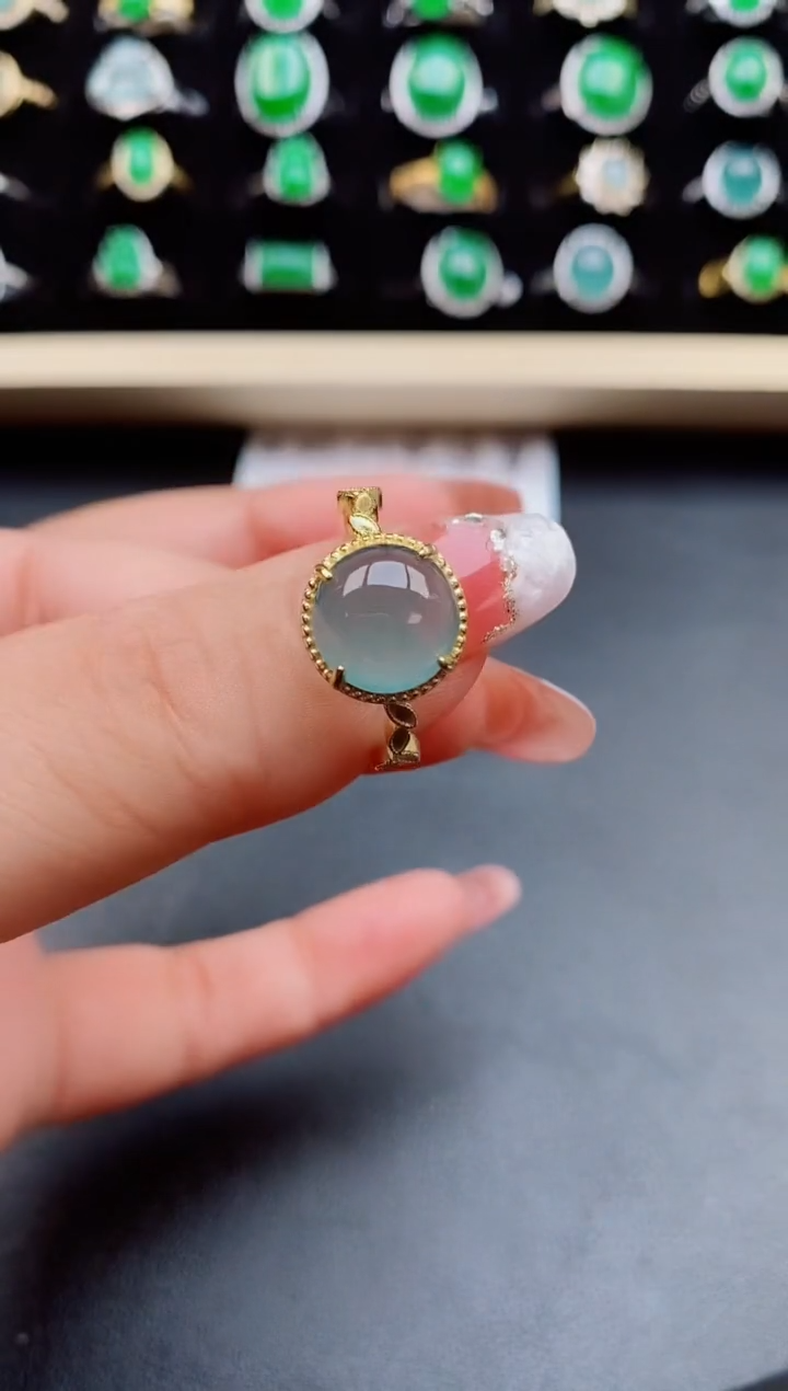 【闪购商品】翡翠戒指银S925镶嵌850800