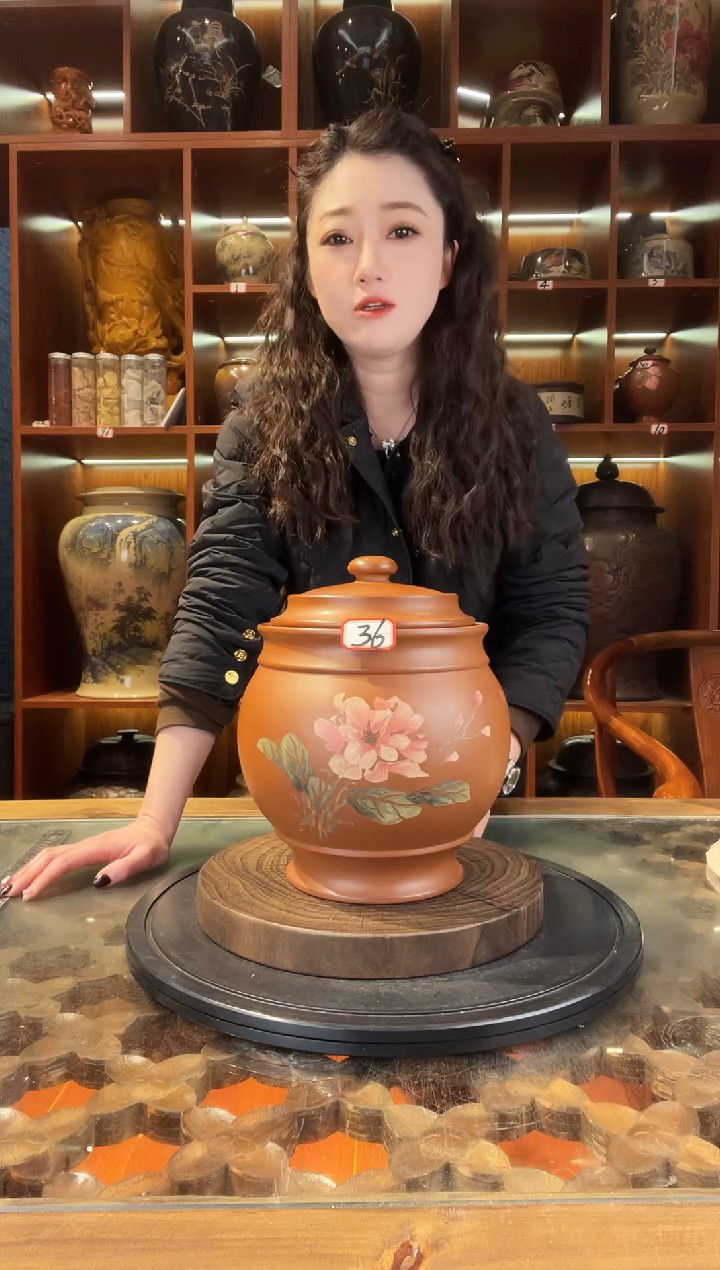 【闪购商品】缸云南建水紫陶复烧茶罐@36