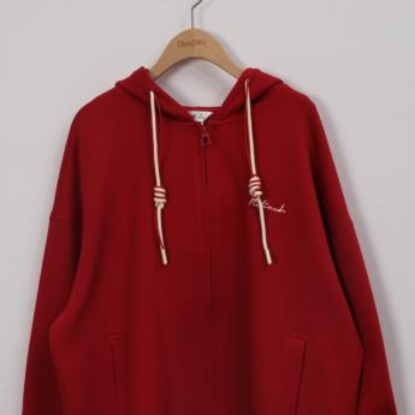 朵以2025春季新款连帽卫衣拉链宽松外套上衣39DC347021