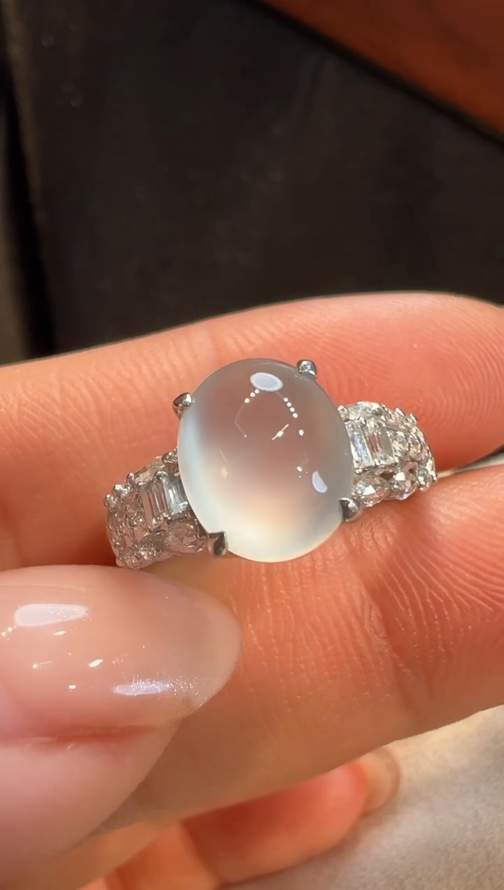 18K金镶嵌戒指翡翠AL6