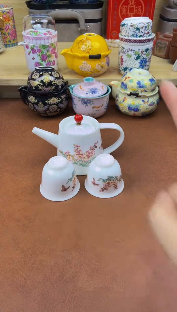 陶陶瓷茶具摆件旅行套组