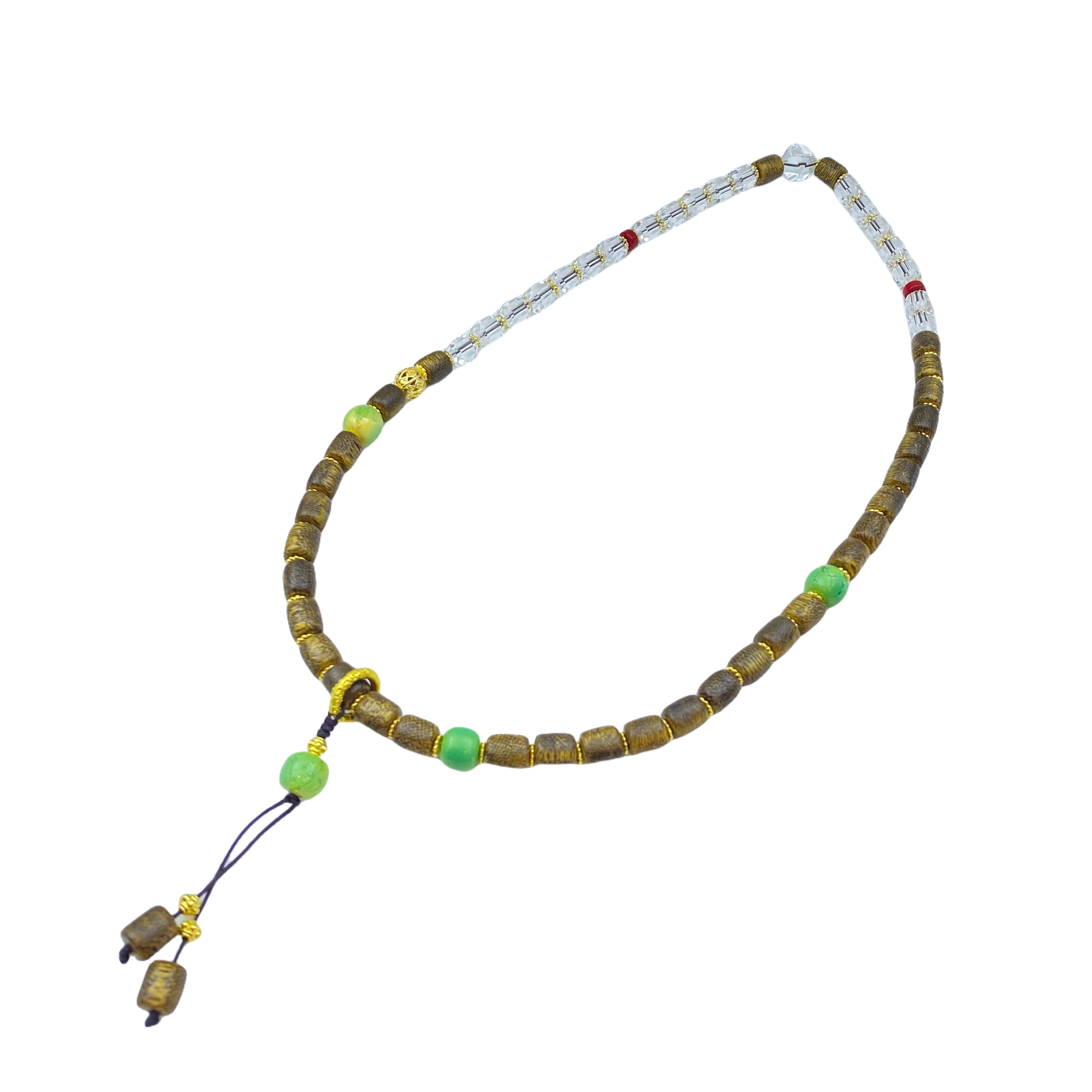 增香沉香木沉香木双色项链X827X合金